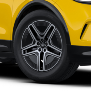 Aluminijasta platišča 20" spredaj, 5 x 2-kraka oblika, absolutno črna in svetla
Strojno obdelan